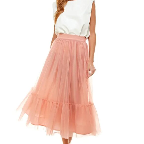 tcec Dresses & Skirts - TCEC TULLE SKIRT IN MAUVE PINK L Fairycore